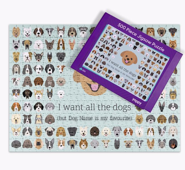 I Want All The Dogs: Personalised {breedFullName} Jigsaw